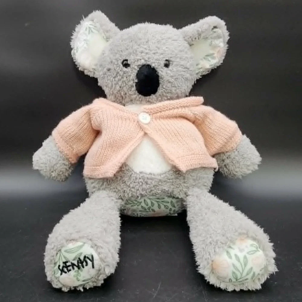 Scentsy Buddy Koala Grey Pink Cardigan Floral Stuffed Animal Plush Toy 12